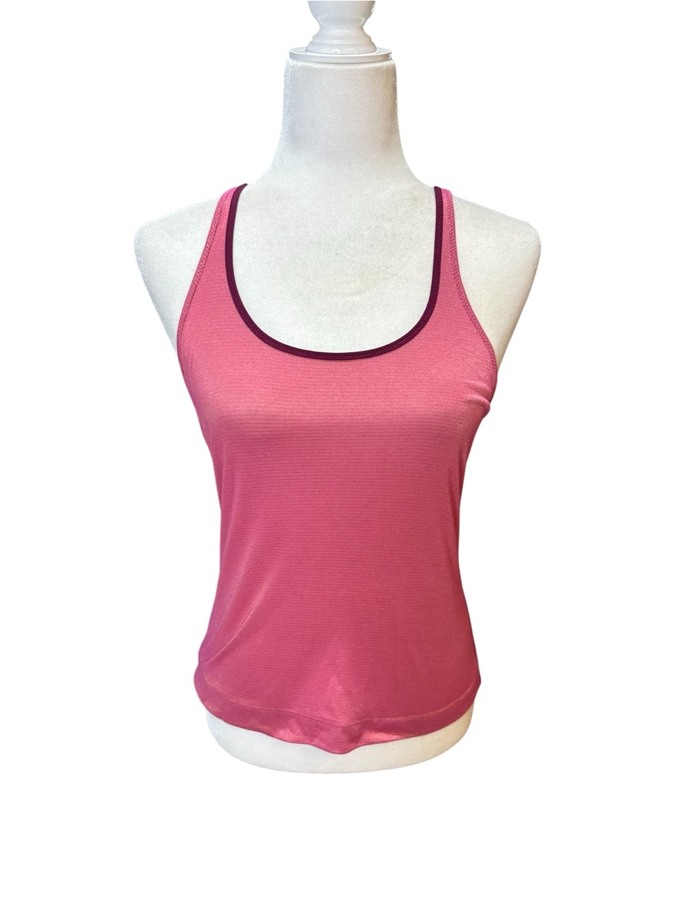 lululemon athletica Pink Tank Top with Dark Magenta Trim